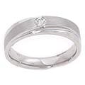 14k White Gold 1/6ct Diamond Men's Ring