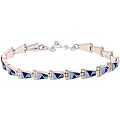 Sterling Silver Lapis Opal Toggle Bracelet