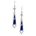 Sterling Silver Lapis and Opal Earrings