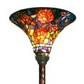 Tiffany-style Rose Torchiere