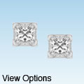 14k Gold 1/2ct TDW Princess Diamond Stud Earrings (G-H, VS1-VS2)