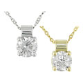 14k Gold 1/2ct TDW Diamond Solitaire Pendant (G-H-I, VS1-VS2)