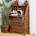 Hand-carved Drop-front Secretary Desk