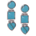Sterling Silver and Turquoise Dangle Earrings