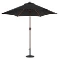 9-Foot Aluminum Thermometer/Lighted Umbrella w/Crank and Tilt