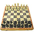 Carved Soapstone 10-inch Chess Set (India)