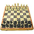 Hand-carved Soapstone 8-inch Chess Set (India)