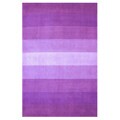 Hand-tufted Purple Stripes Wool Rug (5' x 8')