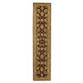 Handmade Traditions Tabriz Red/ Gold Wool and Silk Runner (2'3 x 10')