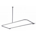 D-Type Chrome Shower Rod