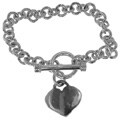 Sterling Silver Toddler Heart Toggle Bracelet