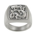 Sterling Silver Dragon Ring