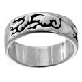 Sterling Silver Three-dragon Band