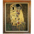 'The Kiss' Gold-framed Canvas by Klimt