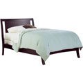 Nevis Queen-size Low-profile Espresso Panel Bed