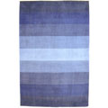 Hand-tufted Blue Stripes Wool Rug (8' x 10')