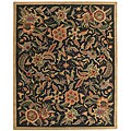 Hand-tufted Paradise Black/ Multi-color Wool Rug (8' x 11)
