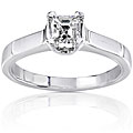 14k Gold 1/2ct TDW Asscher Diamond Solitaire Ring (H-I, SI1)