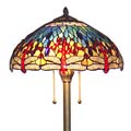 Tiffany-style Blue Dragonfly Floor Lamp