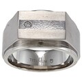 Men's Titanium and Diamond Ring