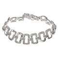 Sterling Silver Open Square Link Bracelet
