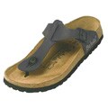 Betula Rap Black Nubuck Thong Sandal
