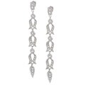 Icz Stonez Sterling Silver CZ Dangling Earrings