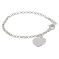 Sterling Silver Heart Style Children's Bracelet