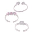 Sterling Silver 3-piece Toe Ring Set
