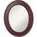Imperial Rosewood Beveled Oval Wall Mirror