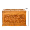Hand-etched 'Trees' Coffee Table Chest