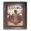 Nude with Calla Lilies by Rivera Framed Art Print