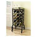 Glass-topped Black Iron Scrollwork Wine Table