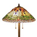 Tiffany-style Green Dragonfly Floor Lamp