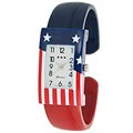 Geneva Platinum American Flag Watch