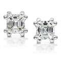 14k White Gold 1ct TDW Asscher Diamond Stud Earring (H-I,SI1-SI2)