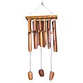 Handcrafted 12 Tube Painted Bamboo Wind Chime (Indonesia)