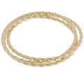18k Gold over Silver Stackable 3-piece Interlocked Bangle
