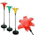 Lilies Three-piece Outdoor Solar Light Set