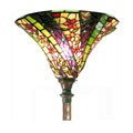 Tiffany Style 3D Purple Wave Torchier Lamp