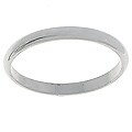 Platinum Half Round Wedding Band