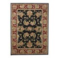 Handmade Traditions Tabriz Black/ Burgundy Wool and Silk Rug (8' x 11')