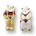 Cowboy & Cowgirl Salt & Pepper Shaker Set