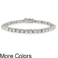 Icz Stonez Sterling Silver CZ Tennis Bracelet