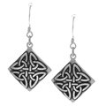 Sterling Silver Triangle Knot Earrings