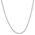 14k White Gold 24-inch Diamond-cut Rope Chain (1.5 mm)