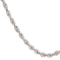 14k White Gold 20-inch Diamond-cut Rope Chain (1.5 mm)