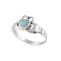 Sterling Silver Turquoise Claddagh Ring