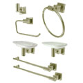 Satin Nickel Complete Bathroom Accessory Set