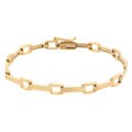 18k/Sterling Silver Rectangular Link Bracelet
